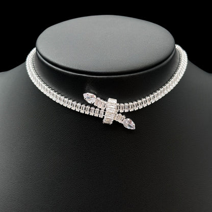 Colier Tennis Serpent Silver
