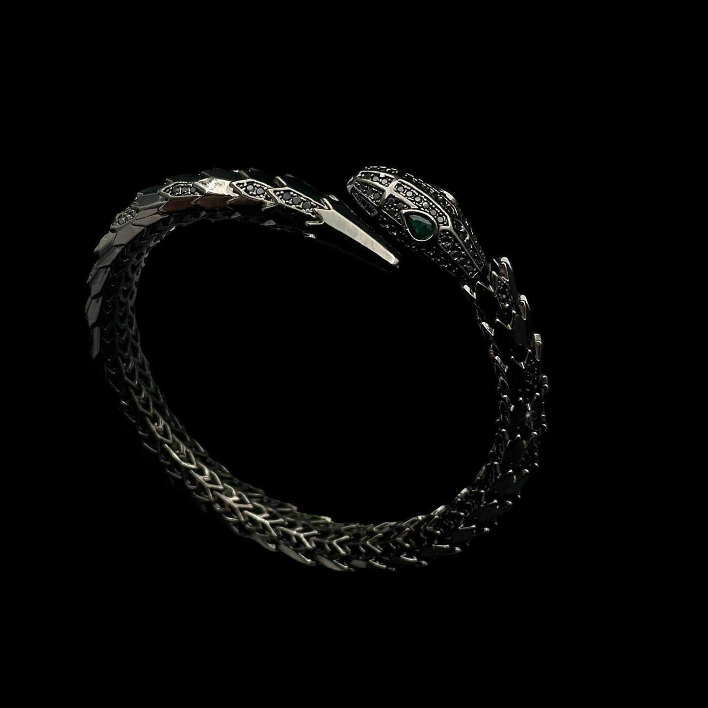 Brățară Fixă Snake Black INOX