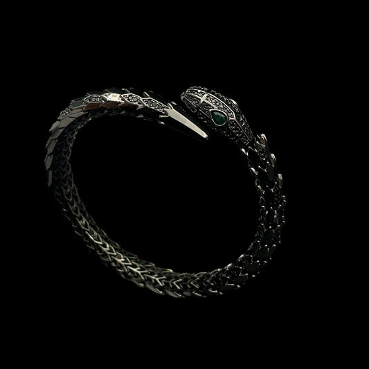 Brățară Fixă Snake Black INOX