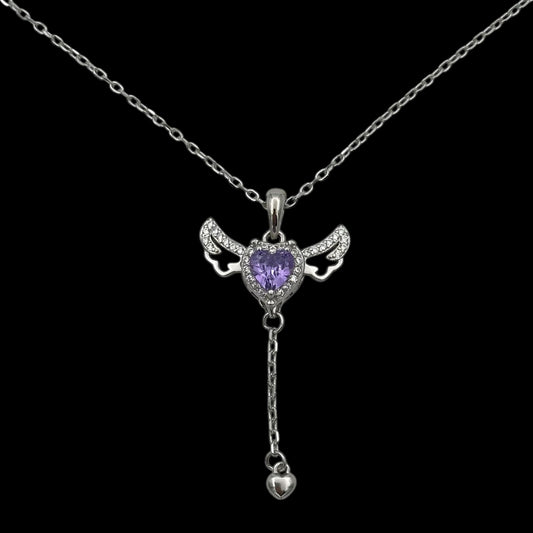Lantisor Angel Wings Purple Argint