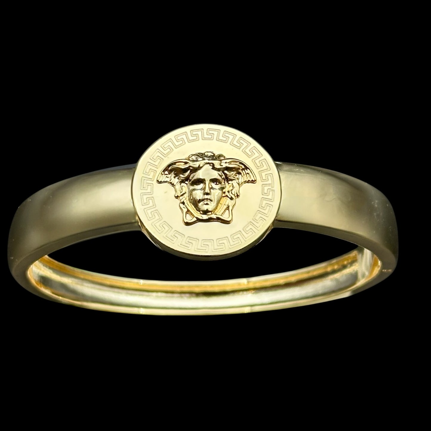 Brățară Fixă Medusa 2 Placată cu Aur 18K