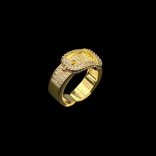 Inel reglabil Belt Gold