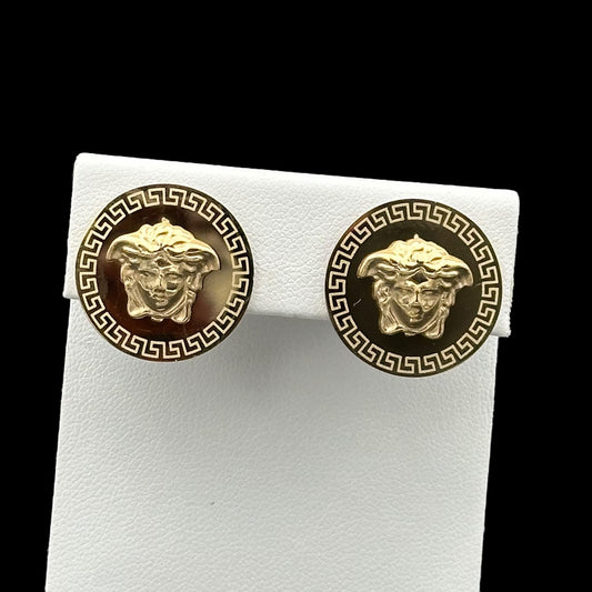 Cercei Medusa Placați cu Aur 18K