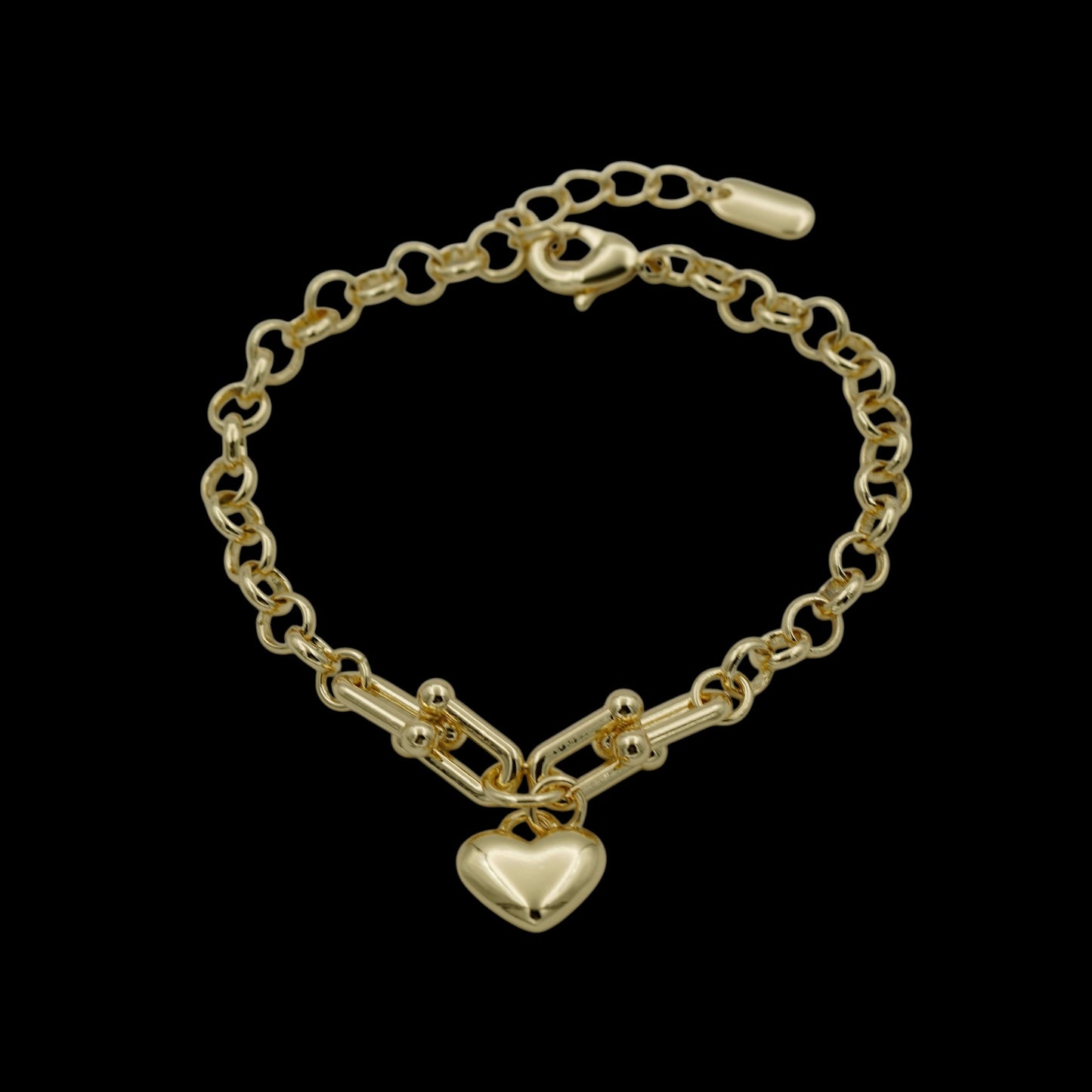 Bratara Legacy Heart Placata cu Aur 18K