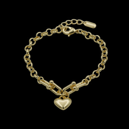 Bratara Legacy Heart Placata cu Aur 18K
