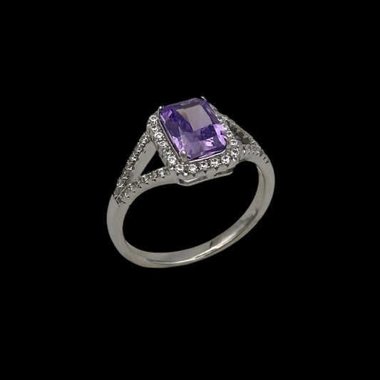 Inel Diamond Purple Argint