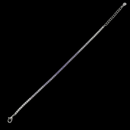 Bratara Tennis 2mm Purple Fade Argint