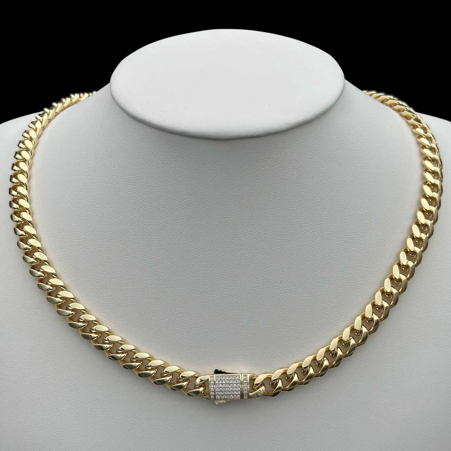 Colier Cuban 8mm Placat cu Aur 18K