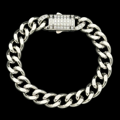 Brățară Cuban Clear 10mm INOX