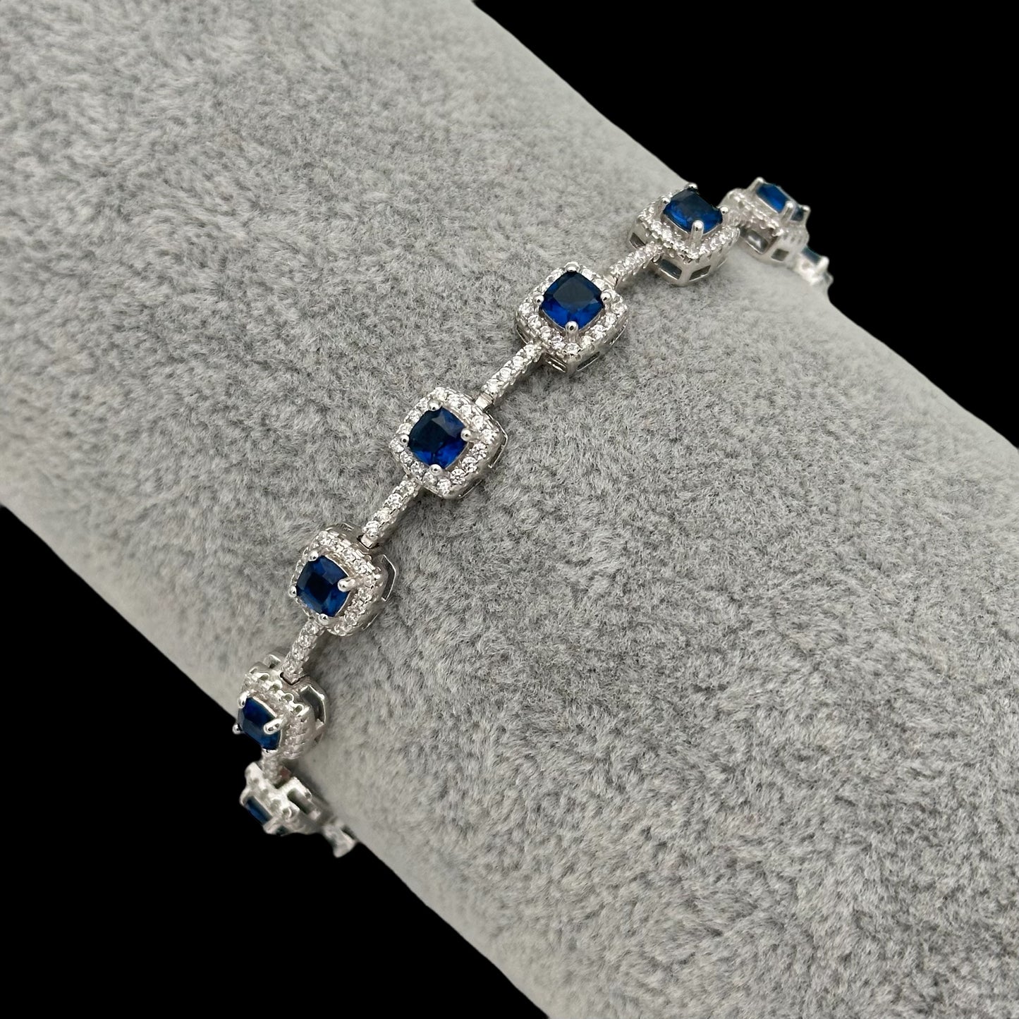 Bratara Tennis Exclusive Blue Argint