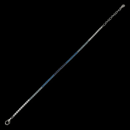 Bratara Tennis 2mm Blue Fade Argint