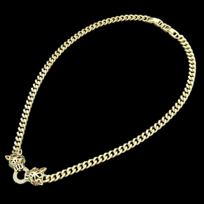 Colier Panthera Special Placat cu Aur 18K