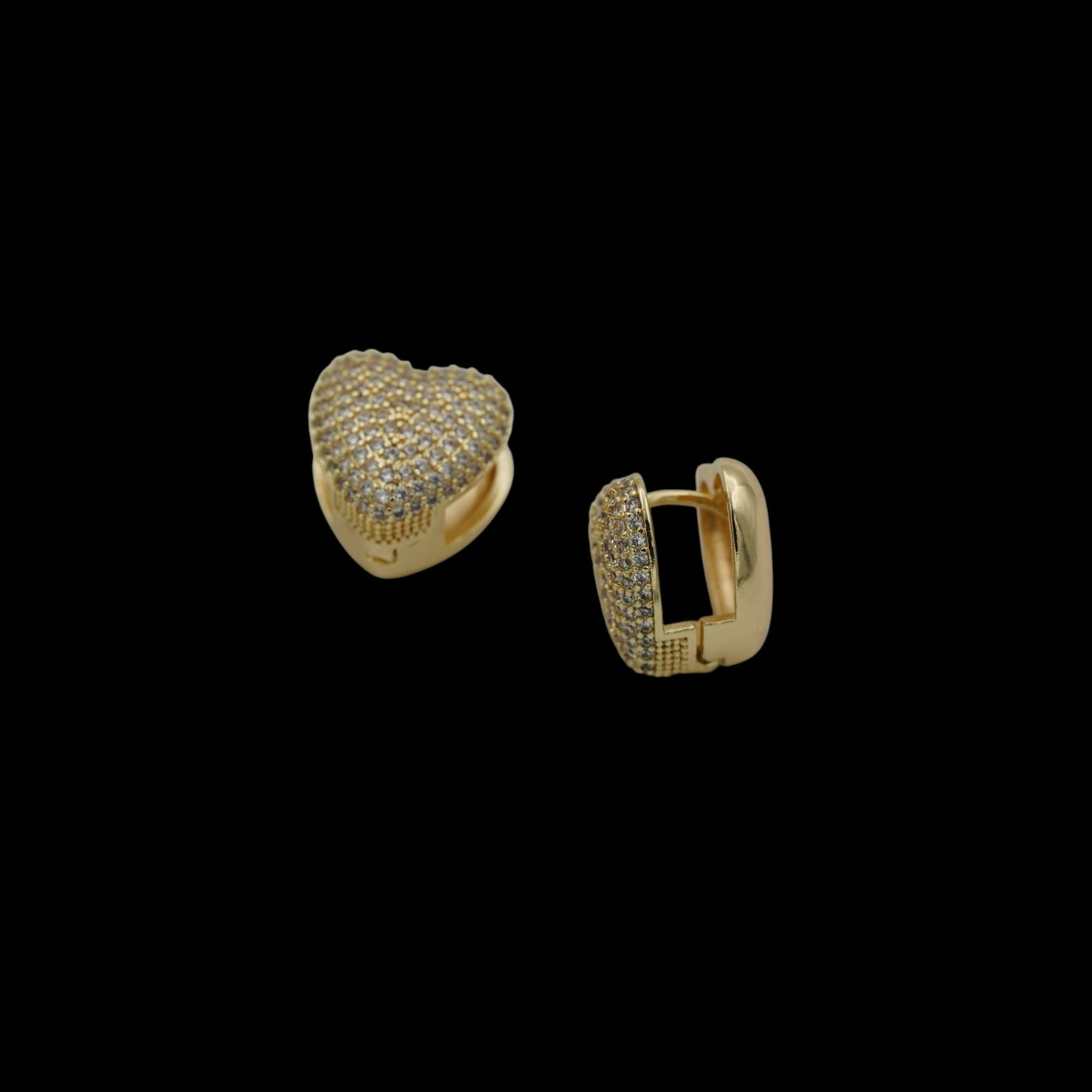 Cercei Sweet Heart Placati cu Aur 18K