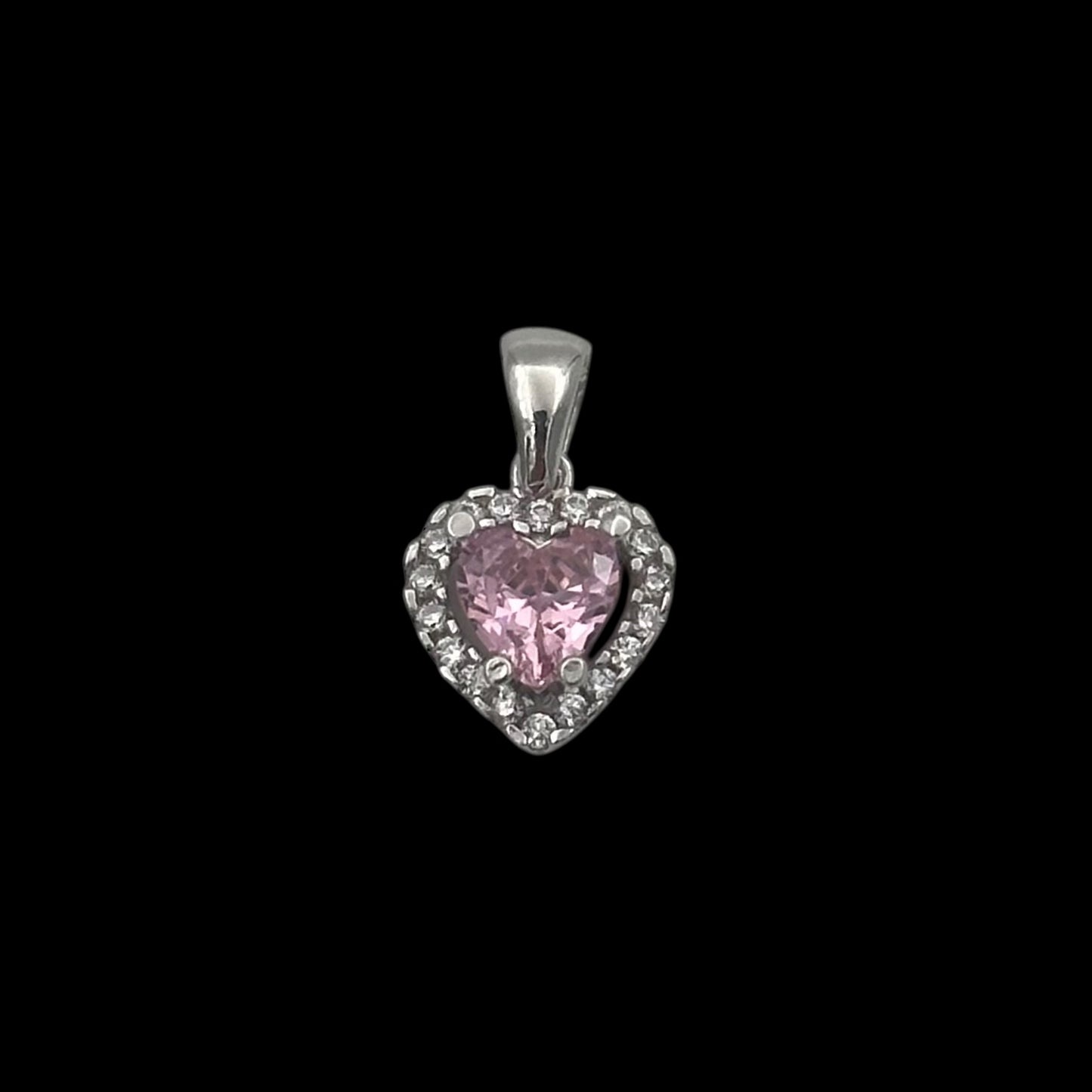 Pandantiv Heart Pink Argint