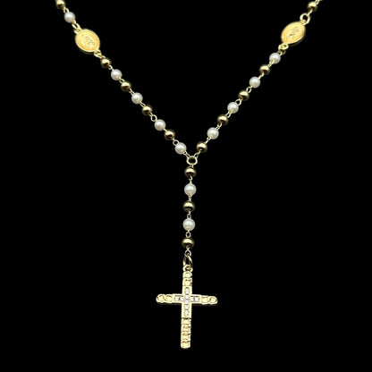 Colier Rosary Divine Placat cu Aur 18K