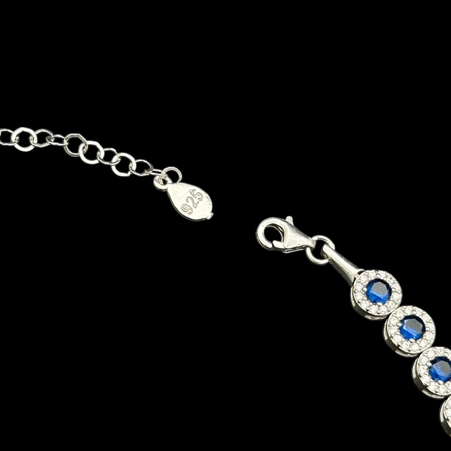 Colier Tennis Angely Blue Argint