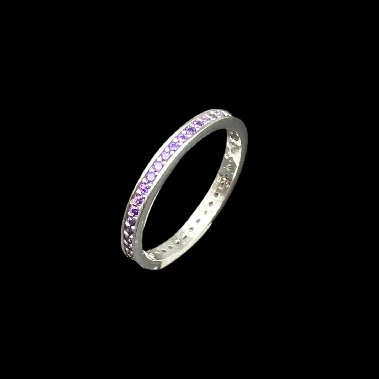 Inel Tennis Purple Argint