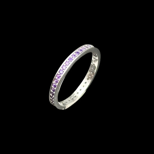 Inel Tennis Purple Argint