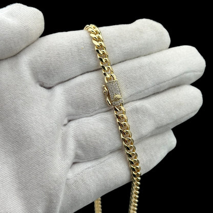 Colier Cuban 6mm Placat cu Aur 18K