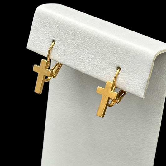 Cercei Cross Gold INOX