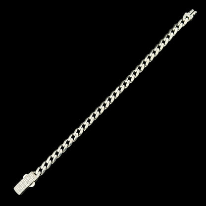 Bratara Cuban Clear 6mm Argint