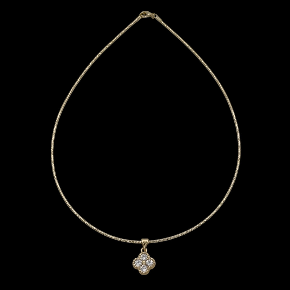 Colier Choker Trifoi Placat cu Aur 18K