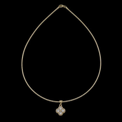 Colier Choker Trifoi Placat cu Aur 18K