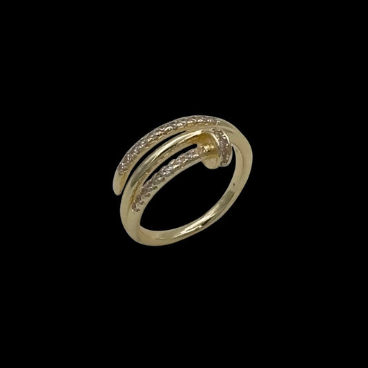 Inel Nail Placat cu Aur 18K