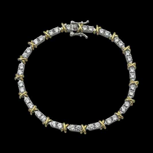 Bratara Tennis Royal X Argint