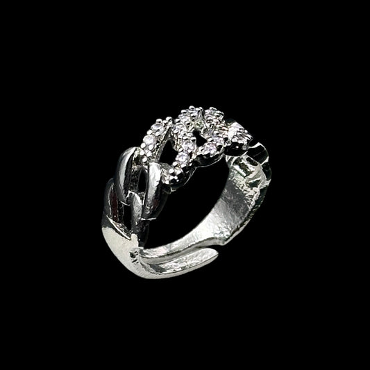 Inel reglabil Cuban Silver