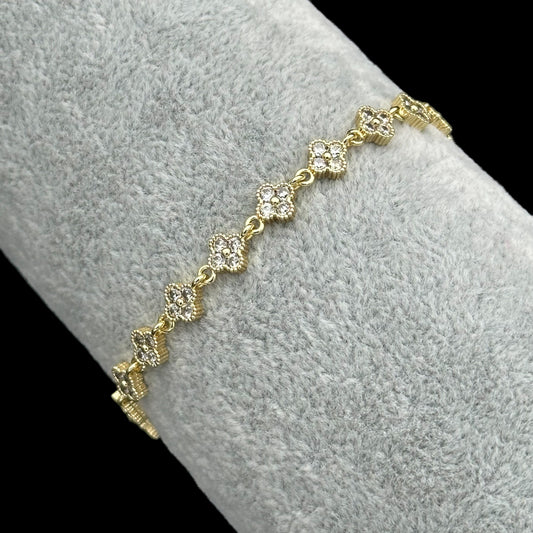 Brățară Trifoi Vintage Placată cu Aur 18K