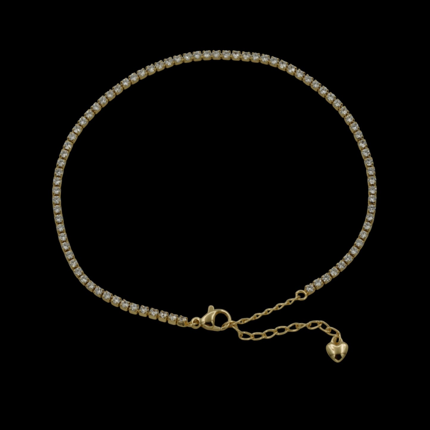 Brățară de picior Tennis 2mm Placată cu Aur 18K