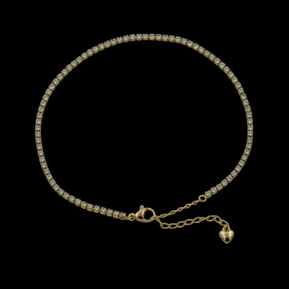 Brățară de picior Tennis 2mm Placată cu Aur 18K