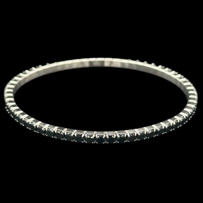 Bratara Tennis Elastic Black Argint