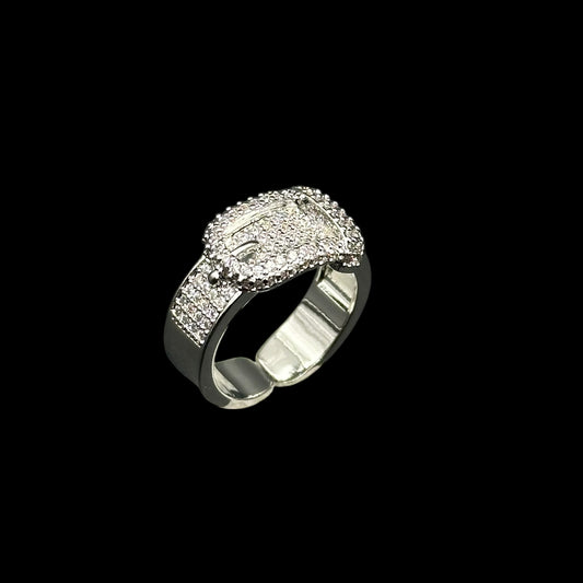 Inel reglabil Belt Silver