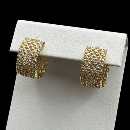 Cercei Diamonds Placati cu Aur 18K