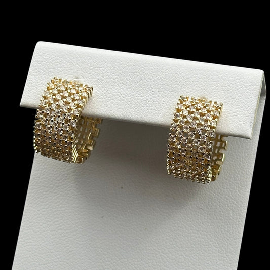 Cercei Diamonds Placați cu Aur 18K