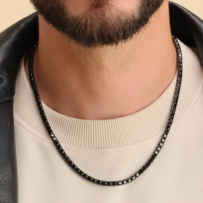 Colier Tennis 5mm Full Black