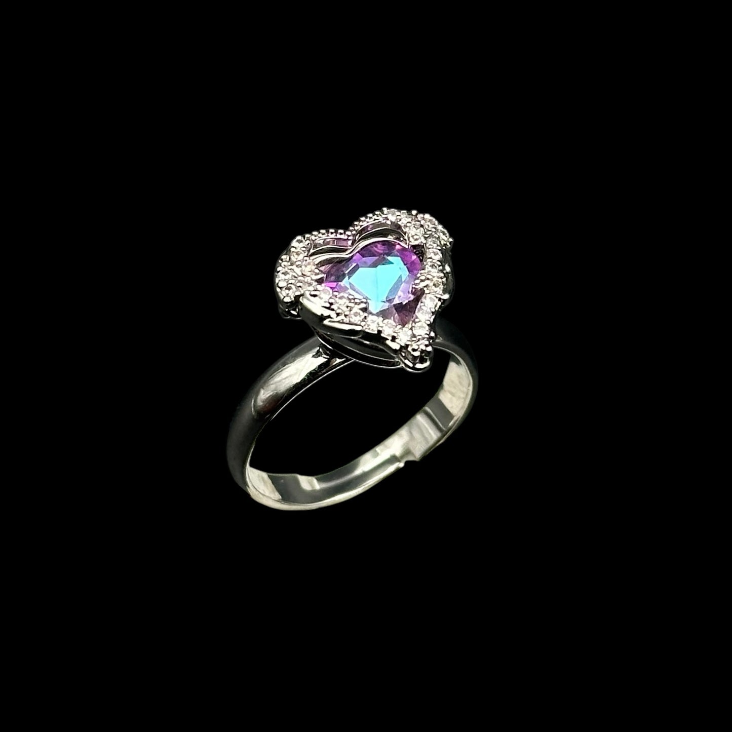 Inel reglabil Mystic Silver