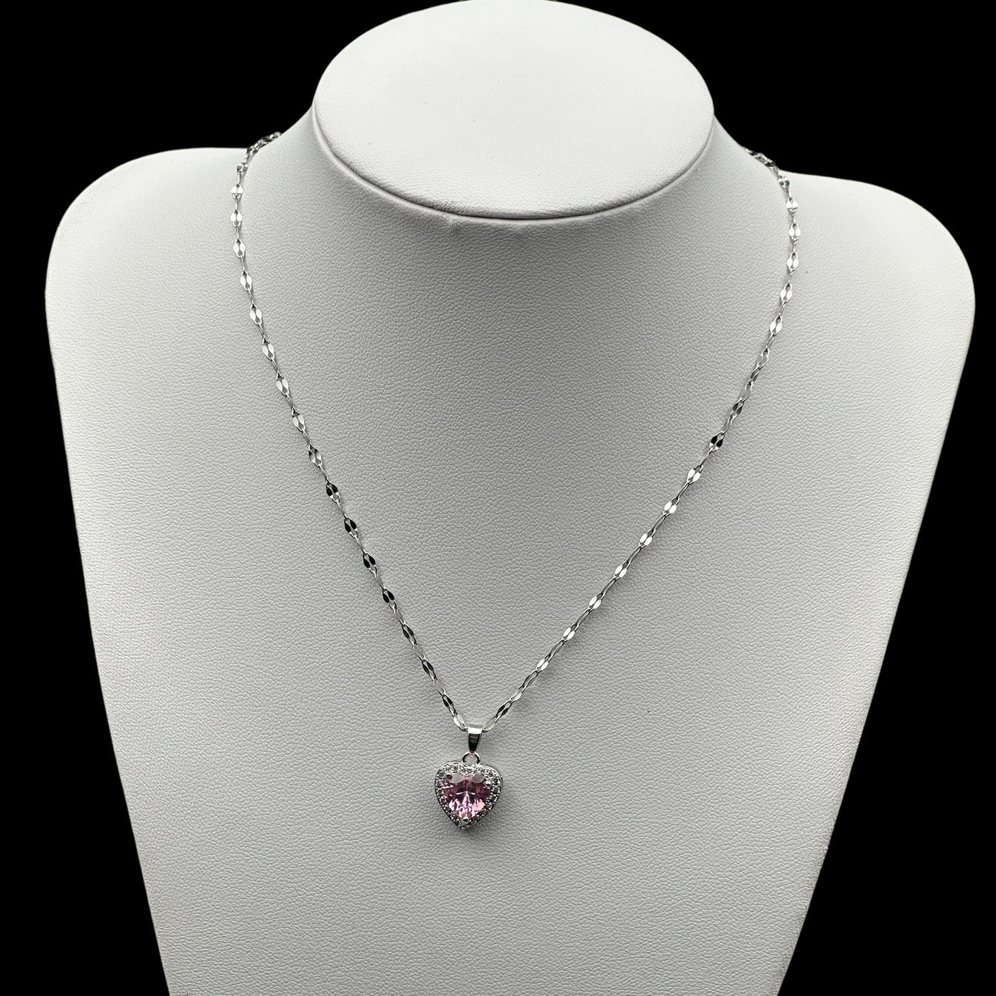 Colier cu pandantiv Heart Pink