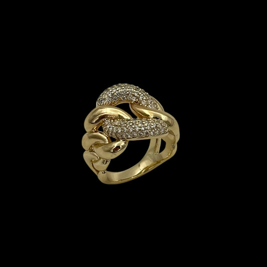 Inel Cuban Placat cu Aur 18K