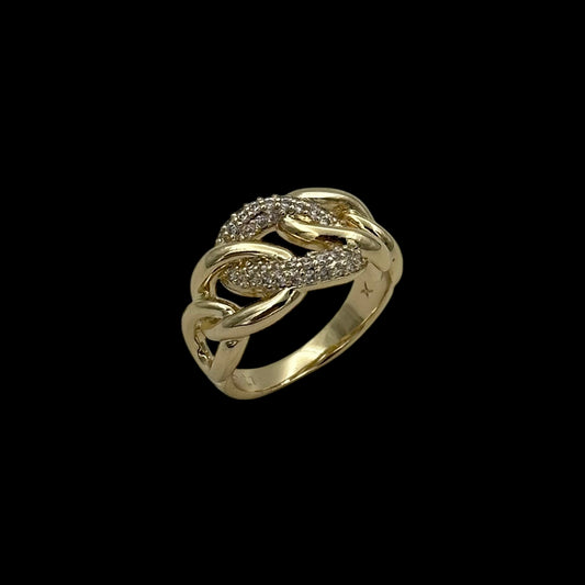 Inel Cuban Placat cu Aur 18K