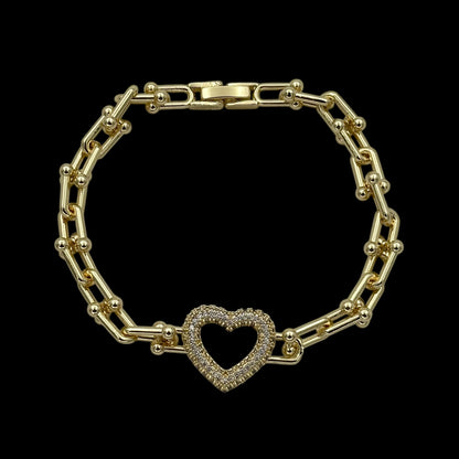 Brățară Legacy Heart Placată cu Aur 18K