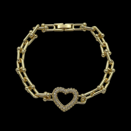 Brățară Legacy Heart Placată cu Aur 18K