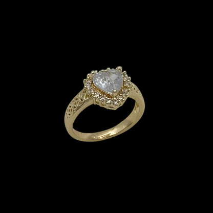 Inel Heart Placat cu Aur 18K