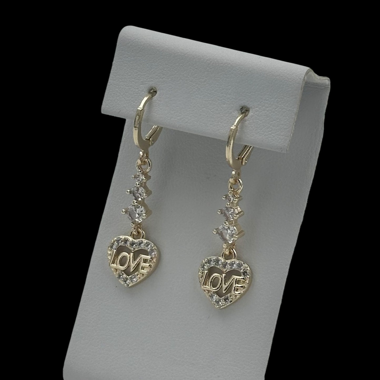 Cercei Love Placați cu Aur 18K