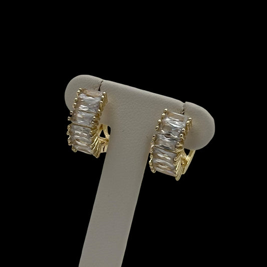 Cercei Mini Circle Placați cu Aur 18K