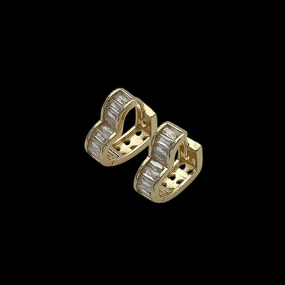 Cercei Mini Heart Placați cu Aur 18K