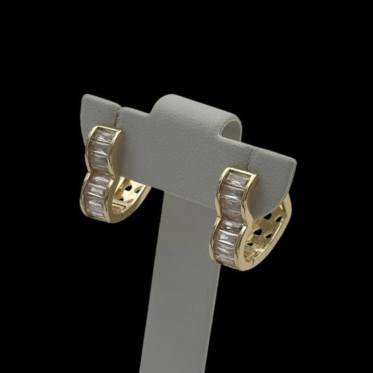 Cercei Mini Heart Placați cu Aur 18K