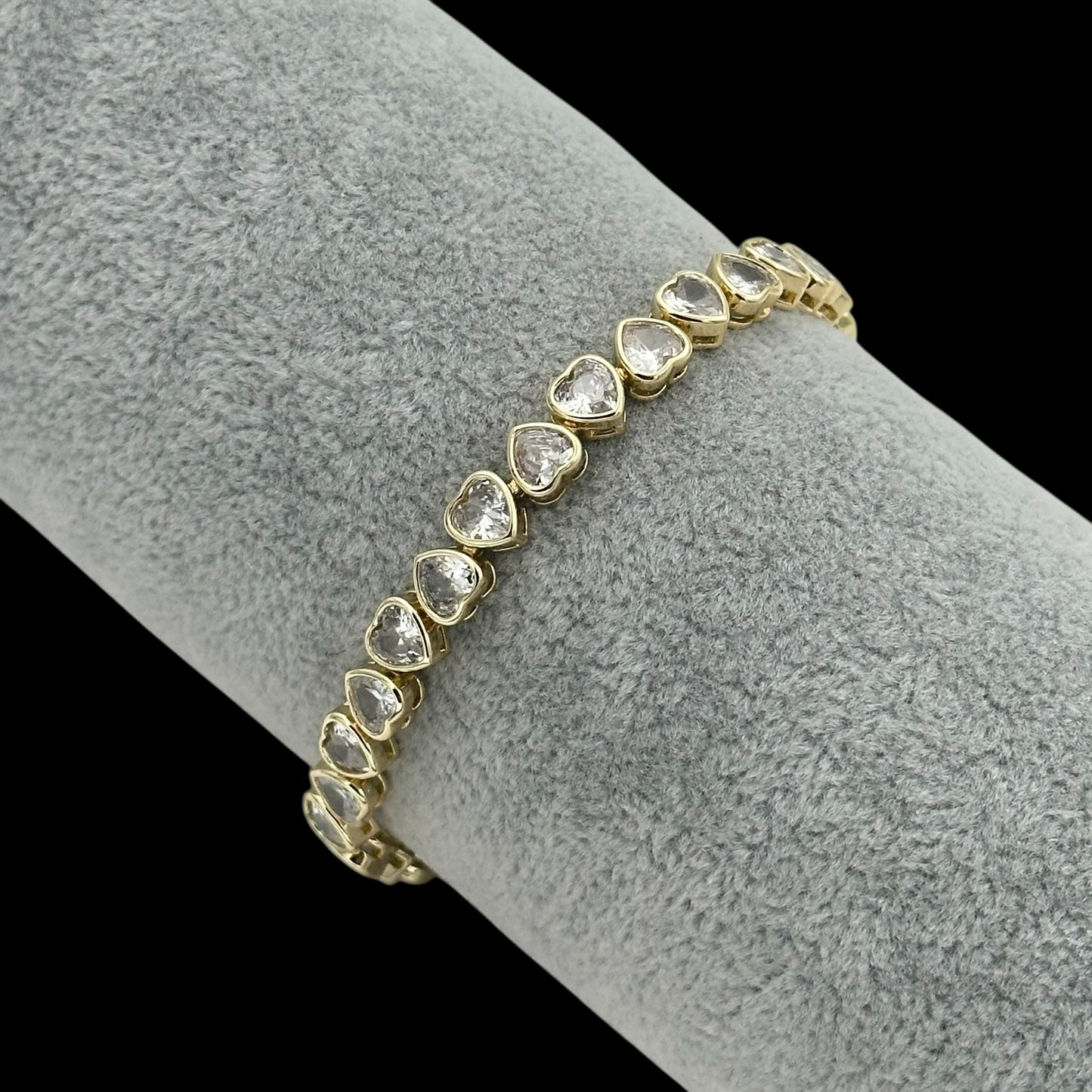 Brățară Tennis Love Placată cu Aur 18K